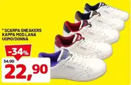 DPiù Scarpa sneakers kappa mod.lana uomo/donna offerta