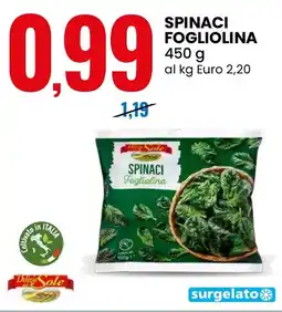 Eurospin Delizie sole spinaci fogliolina offerta