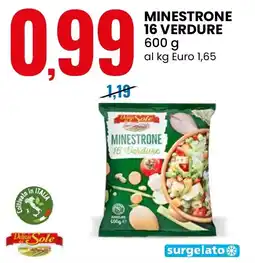 Eurospin Minestrone 16 verdure Delizie Sole offerta