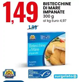 Eurospin Bistecchine di mare impanate ATHENA offerta