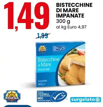 Eurospin Bistecchine di mare impanate ATHENA offerta