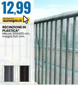 Eurospin Recinzione in plastica offerta