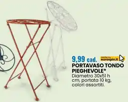 Eurospin Portavaso tondo pieghevole offerta