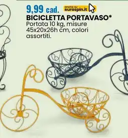 Eurospin Bicicletta portavaso offerta