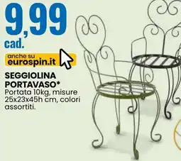 Eurospin Seggiolina portavaso offerta