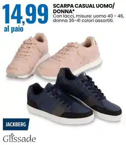 Eurospin Scarpa casual uomo/ donna JACKBERG Glissade offerta