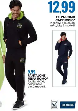 Eurospin JACKBERG Pantalone felpa uomo offerta