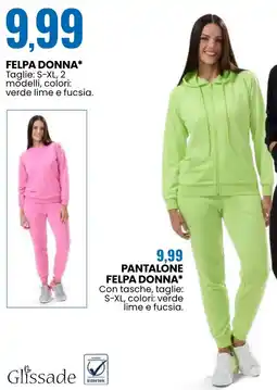 Eurospin Glissade Pantalone felpa donna offerta