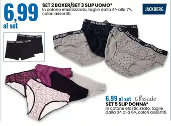 Eurospin Set 2 boxer/set 3 slip uomo JACKBERG offerta