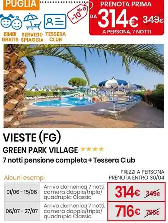 Eurospin Vieste (fg) green park village offerta