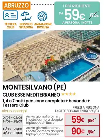 Eurospin Montesilvano (pe) club esse mediterraneo offerta