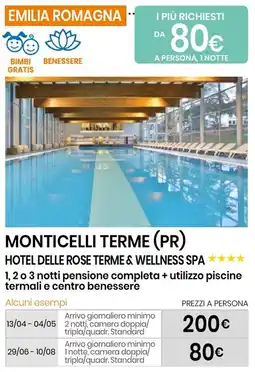 Eurospin Monticelli terme (pr) hotel delle rose terme & wellness spa offerta