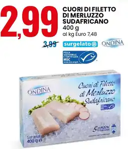 Eurospin Cuori di filetto di merluzzo sudafricano ONDINA offerta