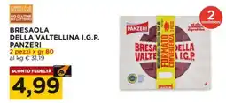 Alì Supermercati Bresaola della valtellina igp PANZERI offerta