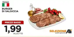 Alì Supermercati Burger di salsiccia offerta