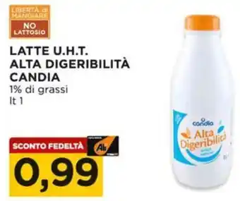 Alì Supermercati Latte u.h.t. alta digeribilità CANDIA offerta