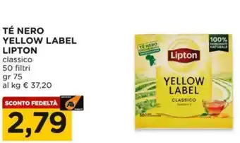 Alì Supermercati Té nero yellow label LIPTON offerta