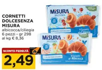 Alì Supermercati Cornetti dolcesenza MISURA offerta