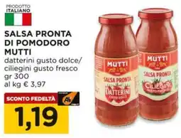 Alì Supermercati Salsa pronta di pomodoro MUTTI offerta