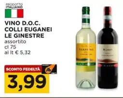 Alì Supermercati Vino d.o.c. colli euganei LE GINESTRE offerta