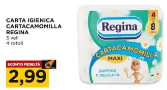 Alì Supermercati Carta igienica cartacamomilla REGINA offerta