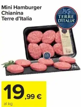 Carrefour Express Mini Hamburger Chianina Terre d'Italia offerta