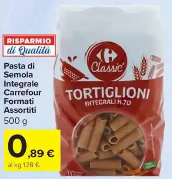 Carrefour Express Pasta di Semola Integrale Carrefour Formati Assortiti offerta