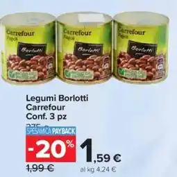 Carrefour Express Legumi Borlotti Carrefour offerta