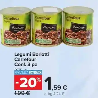 Carrefour Express Legumi Borlotti Carrefour offerta