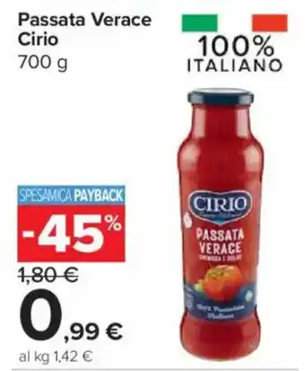 Carrefour Express Passata Verace Cirio offerta