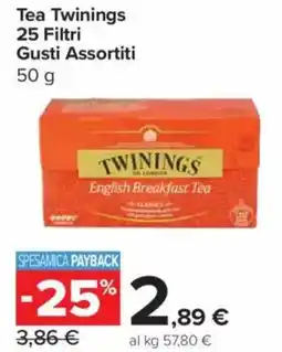 Carrefour Express Tea Twinings 25 Filtri Gusti Assortiti offerta