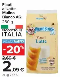 Carrefour Express Flauti al Latte Mulino Bianco AQ offerta