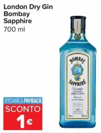 Carrefour Express London Dry Gin Bombay Sapphire offerta