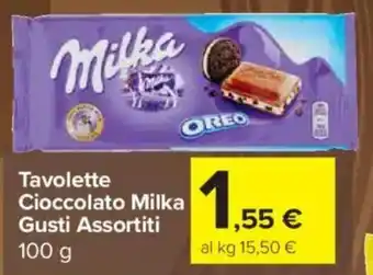 Carrefour Express Tavolette Cioccolato Milka Gusti Assortiti offerta