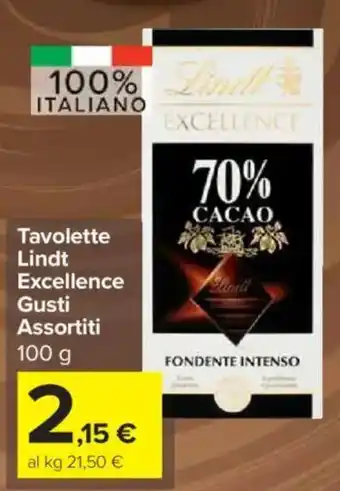 Carrefour Express Tavolette Lindt Excellence Gusti Assortiti offerta