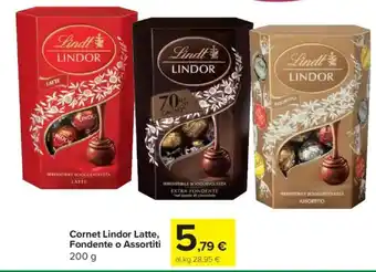 Carrefour Express Cornet Lindor Latte, Fondente o Assortiti offerta