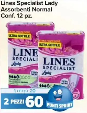 Carrefour Express Lines Specialist Lady Assorbenti Normal Conf. 12 pz. offerta