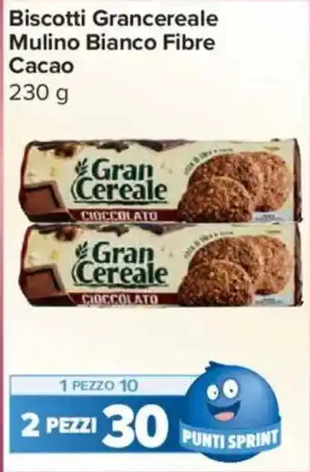 Carrefour Express Biscotti Grancereale Mulino Bianco Fibre Cacao offerta