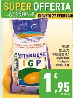 Conad City Patata dell'alto viterbese viterbese ig.p. offerta