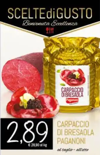 Conad City Carpaccio di bresaola PAGANONI offerta