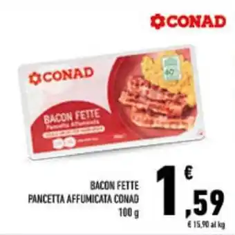 Conad City Bacon fette pancetta affumicata CONAD offerta