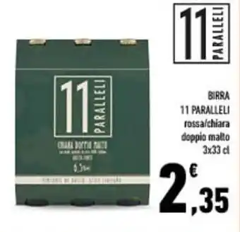 Conad City Birra 11 PARALLELI rossa/chiara doppio malto offerta