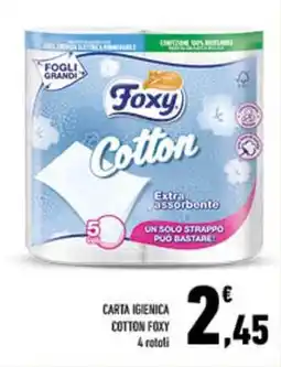 Conad City Carta igienica cotton FOXY offerta