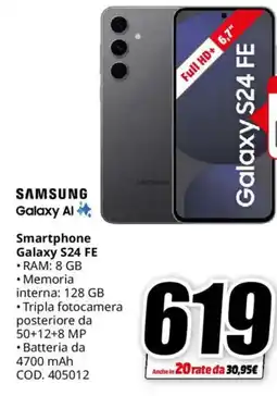 MediaWorld SAMSUNG Smartphone Galaxy S24 FE offerta