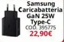 MediaWorld Samsung Caricabatteria GaN 25W Type-C offerta