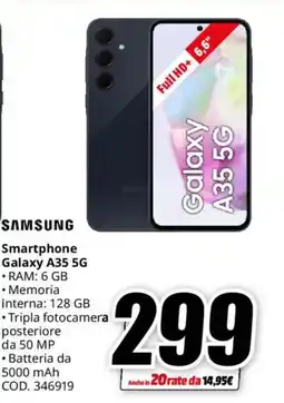 MediaWorld SAMSUNG Smartphone Galaxy A35 5G offerta