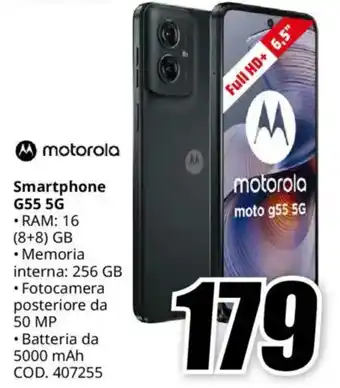 MediaWorld motorola Smartphone G55 5G offerta