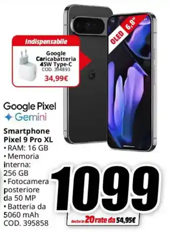 MediaWorld Google Pixel Smartphone Pixel 9 Pro XL offerta