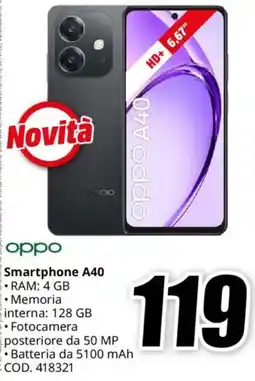 MediaWorld oppo Smartphone A40 offerta