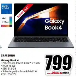 MediaWorld SAMSUNG Galaxy Book 4 offerta